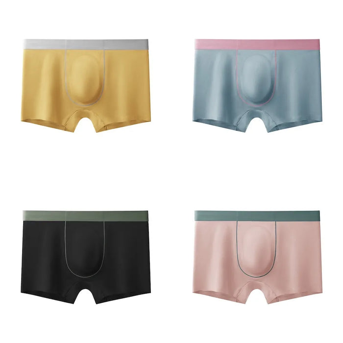 FINAL SALE - Men's  3D Seamless No-chafe Pouch LENZING Modal Trunks (4 pack) - JEWYEE 8808