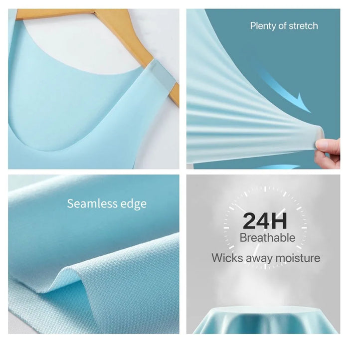 (3-Pack) Ultra Thin Ice Silk Seamless Tank Top for Men JEWYEE BX006
