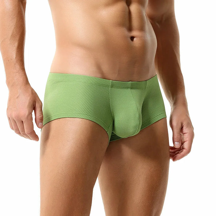 FINAL SALE - 4-Pack Men's Mesh Dual pouch Low-Rise Underpants   -JEWYEE 23202