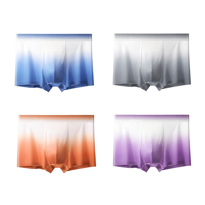 FINAL SALE -4 Pack Men's Gradient Ice Silk Trunks- JEWYEE - YL001