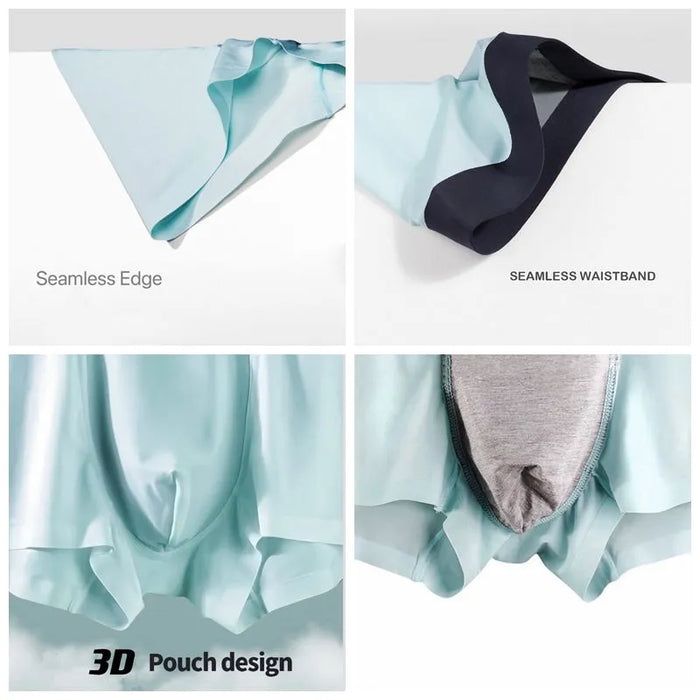 FINAL SALE -  (4 Pack) Men's Ultra Thin Ice Silk Underpants -JEWYEE B312