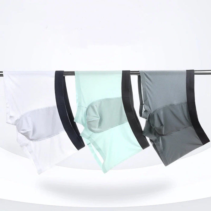 FINAL SALE -  (4 Pack) Men's Ultra Thin Ice Silk Underpants -JEWYEE B312