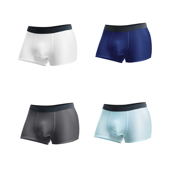 FINAL SALE -  (4 Pack) Men's Ultra Thin Ice Silk Underpants -JEWYEE B312