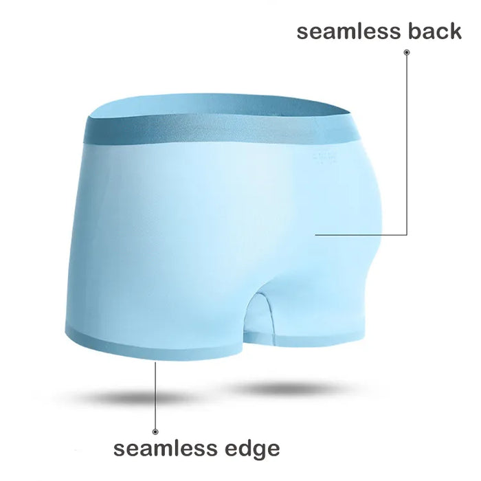 FINAL SALE -  (5-Pack) Up To Size XXXL Men's 3D Pouch Ultra Thin Ice Silk Trunks -JEWYEE 3023