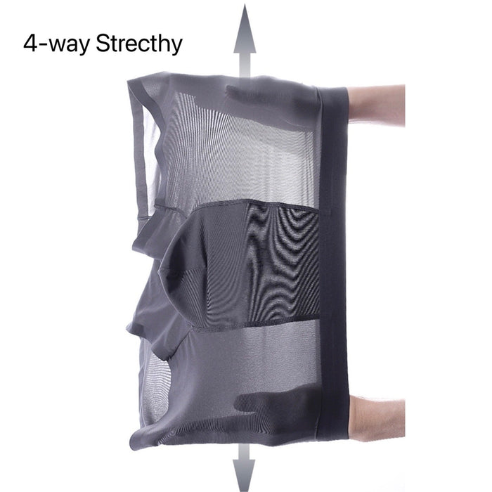 FINAL SALE -  (5-Pack) Up To Size XXXL Men's 3D Pouch Ultra Thin Ice Silk Trunks -JEWYEE 3023