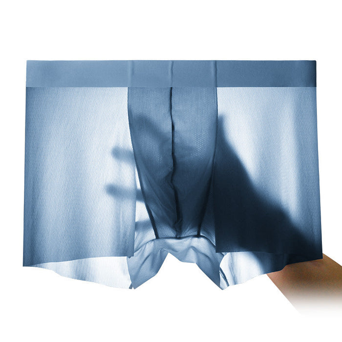 FINAL SALE -  (4-Pack) Men's Striped Ice Silk  Trunks -JEWYEE 3309