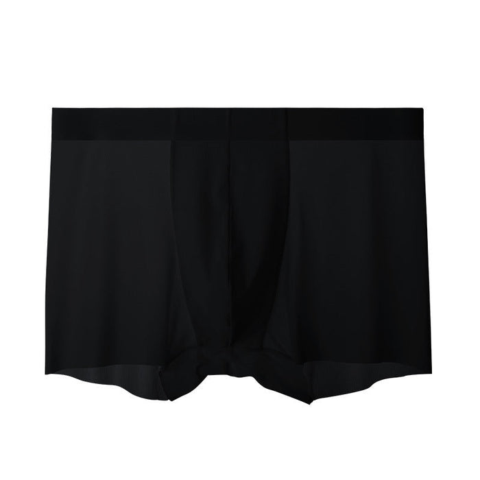 FINAL SALE -  (4-Pack) Men's Striped Ice Silk  Trunks -JEWYEE 3309