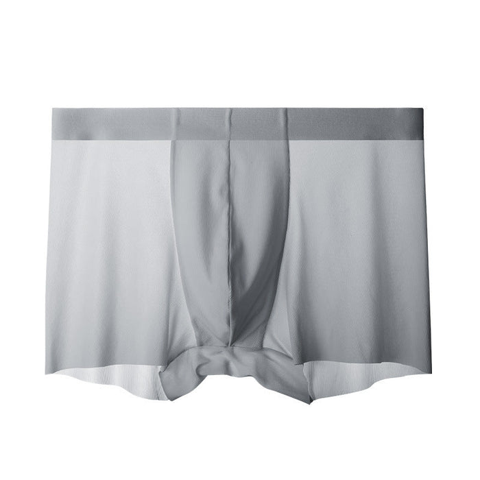 FINAL SALE -  (4-Pack) Men's Striped Ice Silk  Trunks -JEWYEE 3309