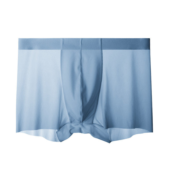 FINAL SALE -  (4-Pack) Men's Striped Ice Silk  Trunks -JEWYEE 3309