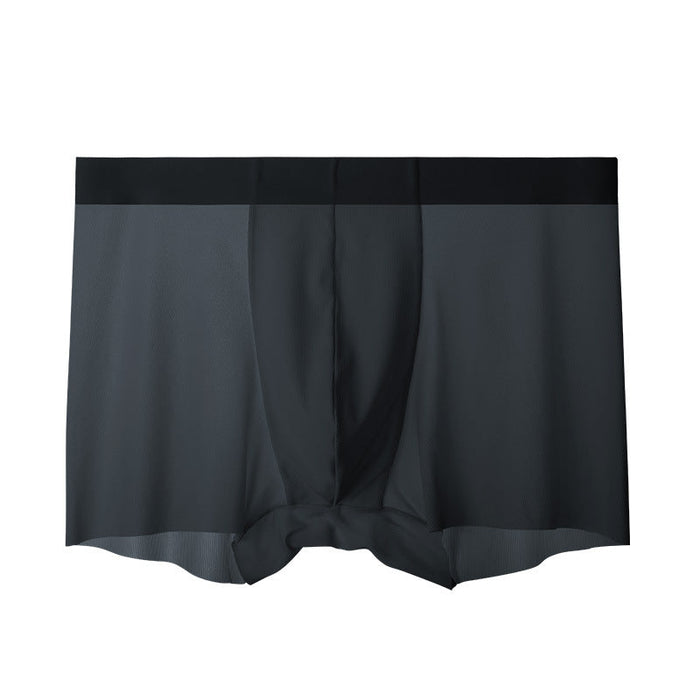 FINAL SALE -  (4-Pack) Men's Striped Ice Silk  Trunks -JEWYEE 3309