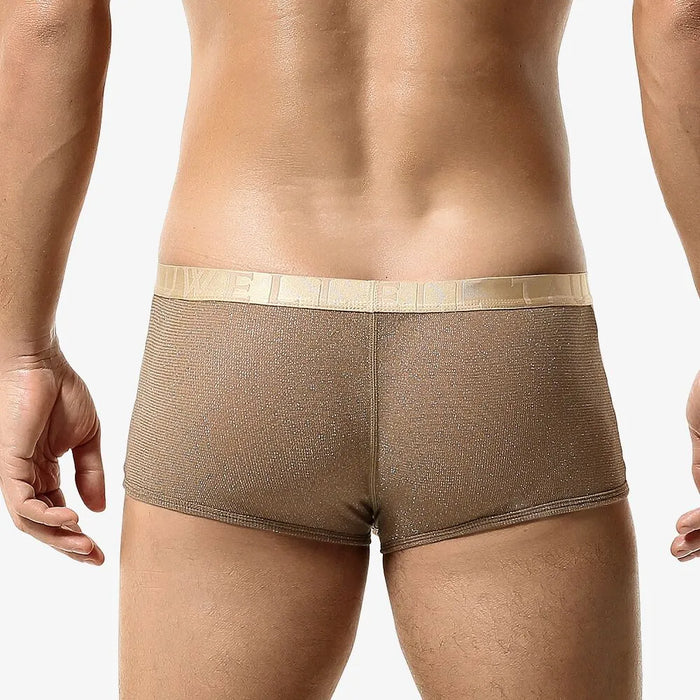 FINAL SALE - 3-Pack Men's  Low-Rise Underpants with golden thread - JEWYEE 23203