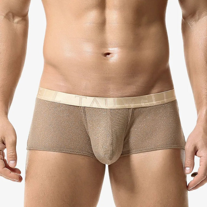 FINAL SALE - 3-Pack Men's  Low-Rise Underpants with golden thread - JEWYEE 23203