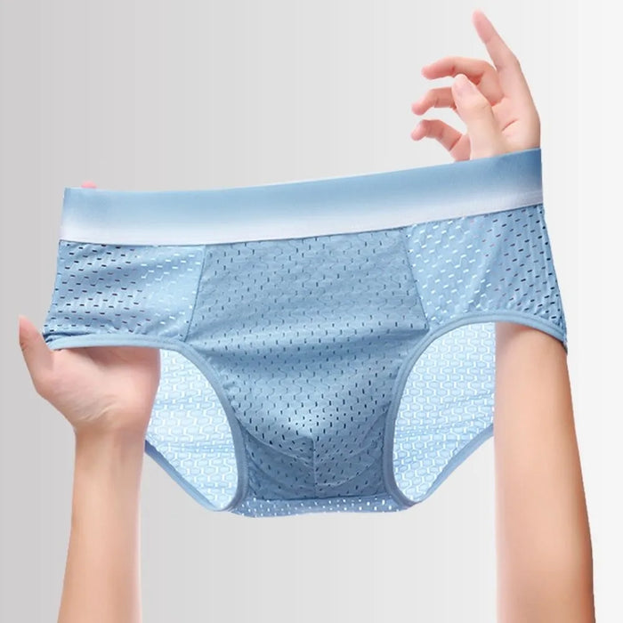 FINAL SALE - 3-Pack Men's Ice Silk Mesh Briefs JEWYEE NJR 893