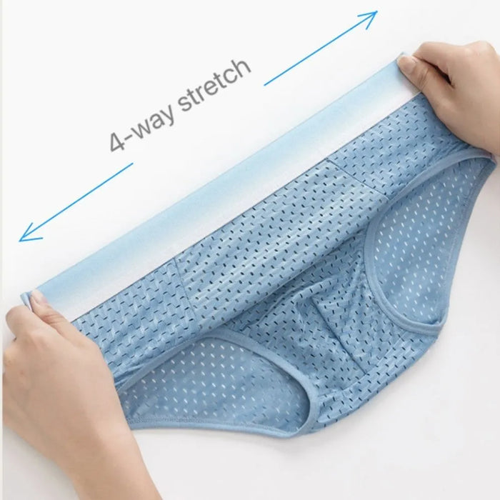 FINAL SALE - 3-Pack Men's Ice Silk Mesh Briefs JEWYEE NJR 893