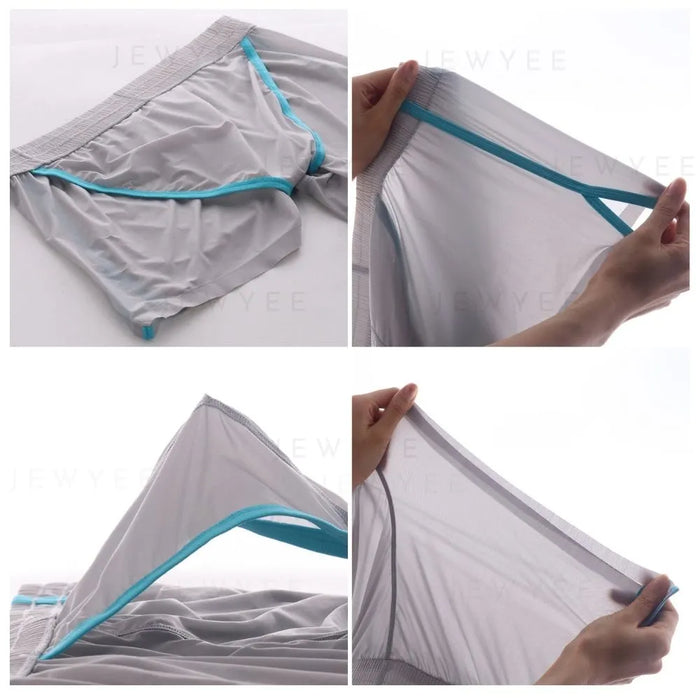 JEWYEE MENS UNDERWEAR. Men's Ice Silk Tank Top and Brief-Lined Shorts. Silky smooth fabric. Comfort with every touch. Put it on, dry sweat off