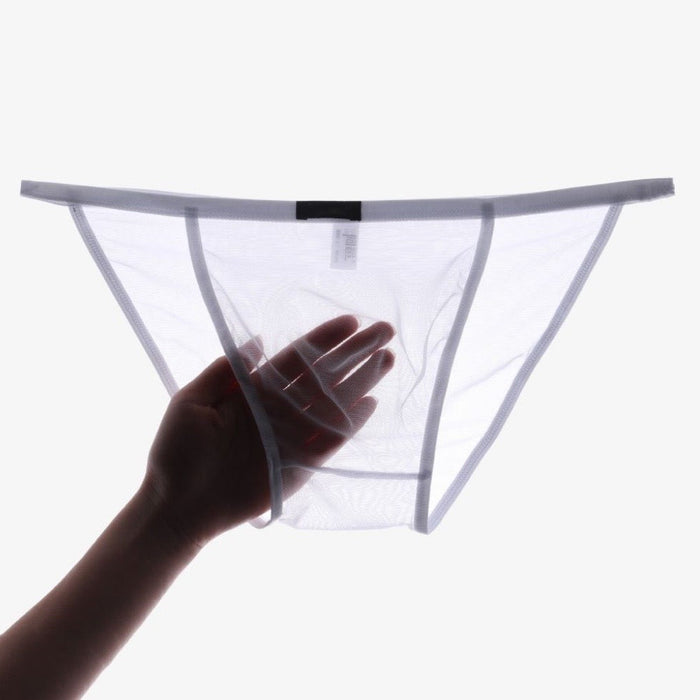 (4-Pack) Men's 3D Seamless Pouch See-Through Mesh Briefs  - JEWYEE 1931