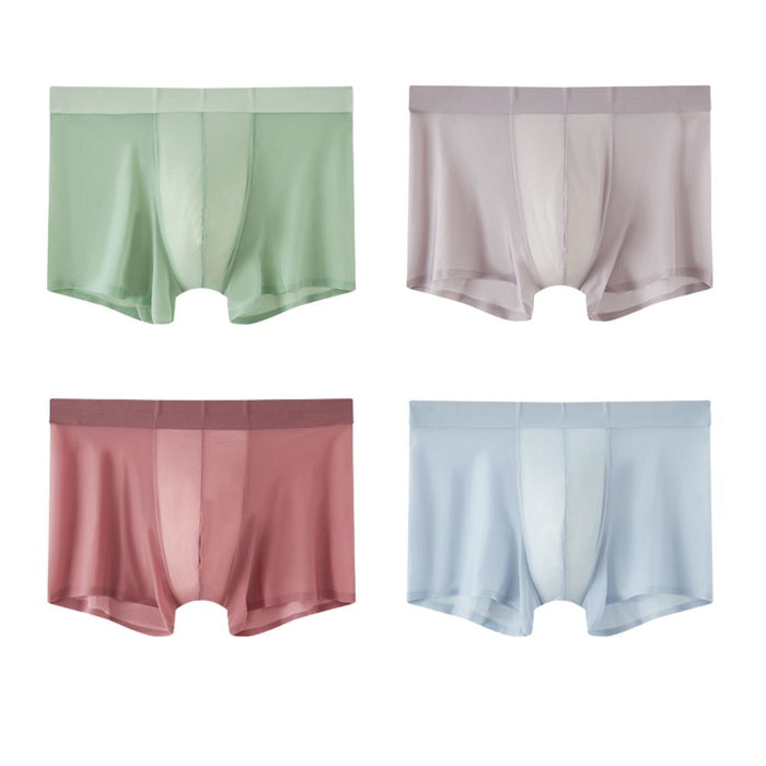 FINAL SALE - Men's Ultra Thin Ice Silk Underpants (4-Pack) - JEWYEE - ZJ026