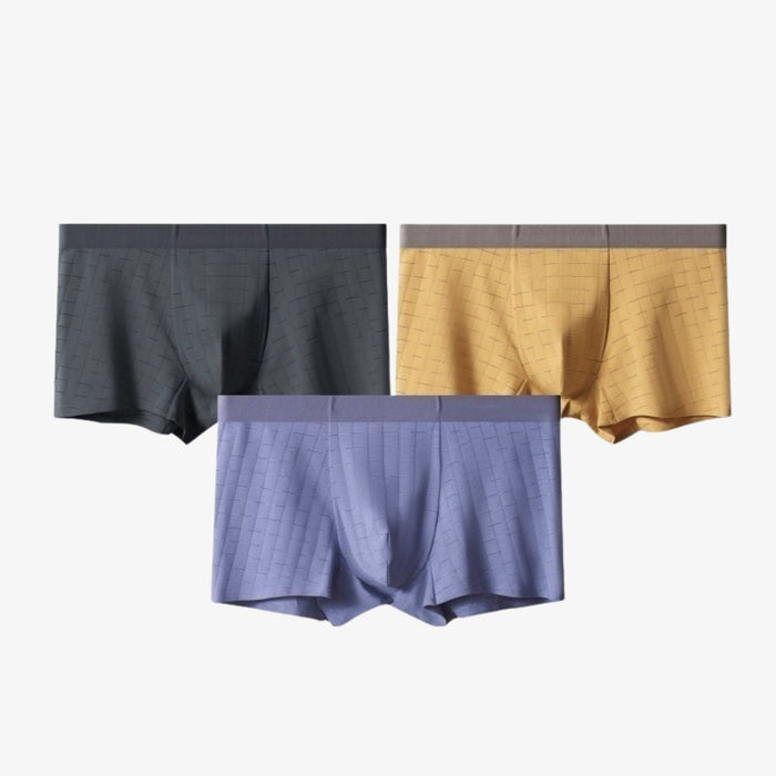FINAL SALE - 4-Pack Men's Cotton Trunks with Silk Crotch - Jewyee M813