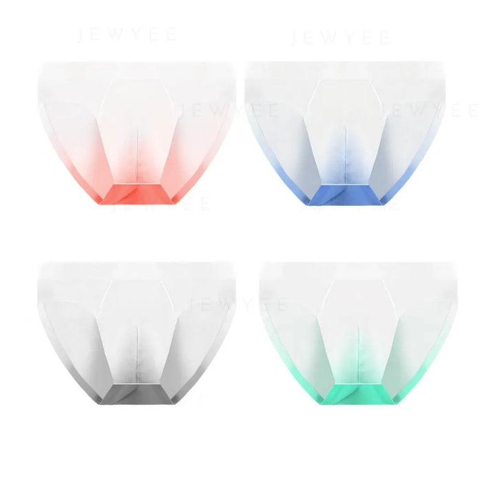 FINAL SALE - 4Pack - Men's Ultra-Thin Gradient Color Ice silk Briefs   JEWYEE B357