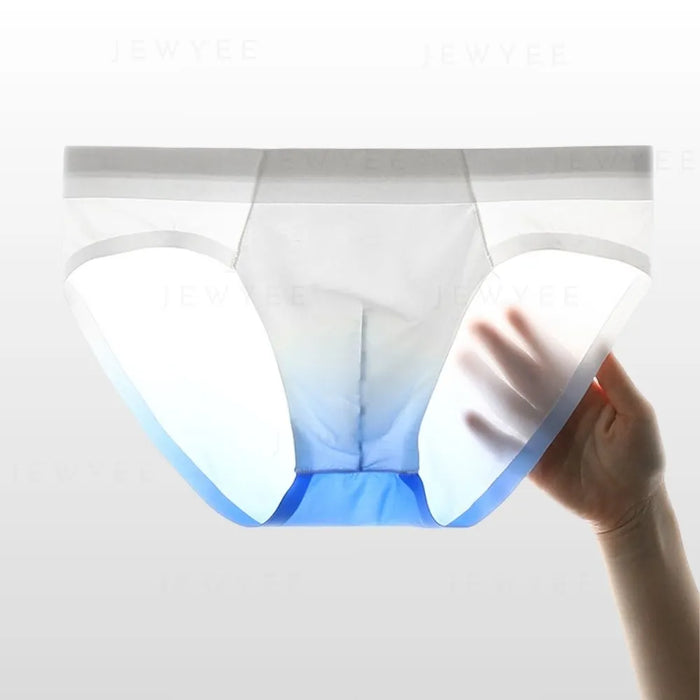 FINAL SALE - 4Pack - Men's Ultra-Thin Gradient Color Ice silk Briefs   JEWYEE B357