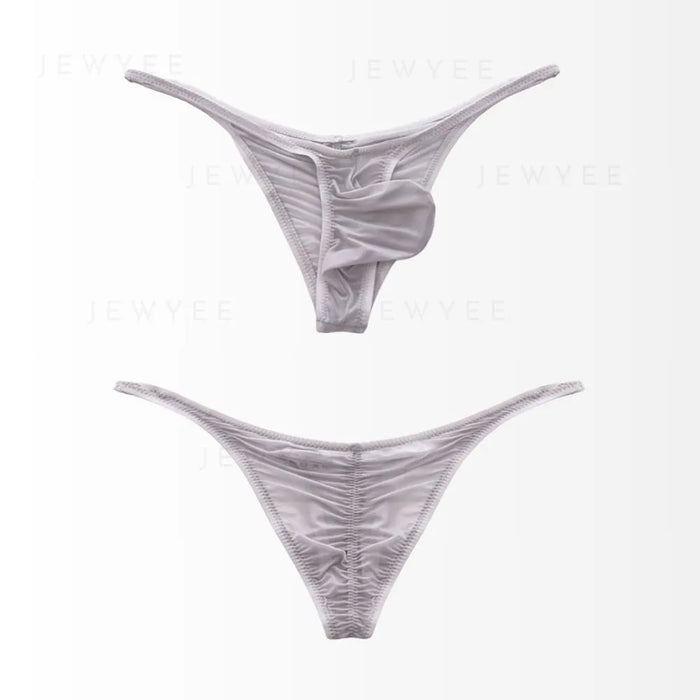（4-Pack）Men's  See-through Low-Rise Ultra Thin Ice Silk Briefs - JEWYEE  AY 842