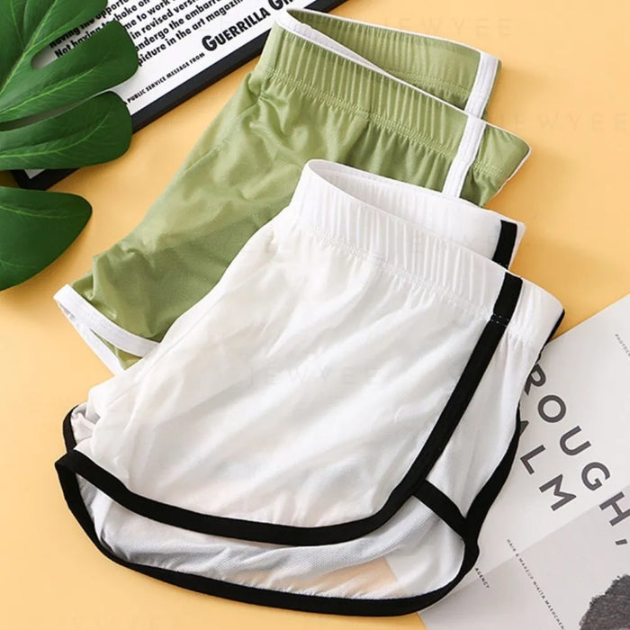 Men's Ice Silk Mesh Boxer Shorts with Independent Pouch(4-Pack) - JEWYEE CL 6004