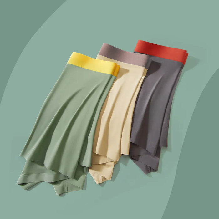 FINAL SALE - Men's Ultra Thin Ice-Silk & Modal Silk Trunks (4 Pack) - JEWYEE 2281