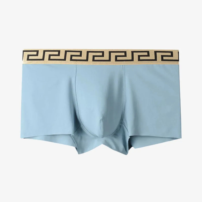 FINAL SALE - (4 Pack) Men's Decorated Waistband Ultra Thin Ice Silk Trunks- JEWYEE 3004