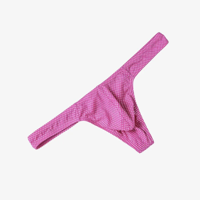 FINAL SALE - Men's 3D Pouch Honey Comb Pattern Thongs (4-Pack) JEWYEE B703