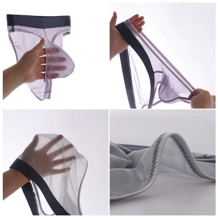 JEWYEE MEN'S UNDERWEAR. Ultra thin ice silk. Transparent as stockings. No more discomfort against your private area. Feels as good as nothing.