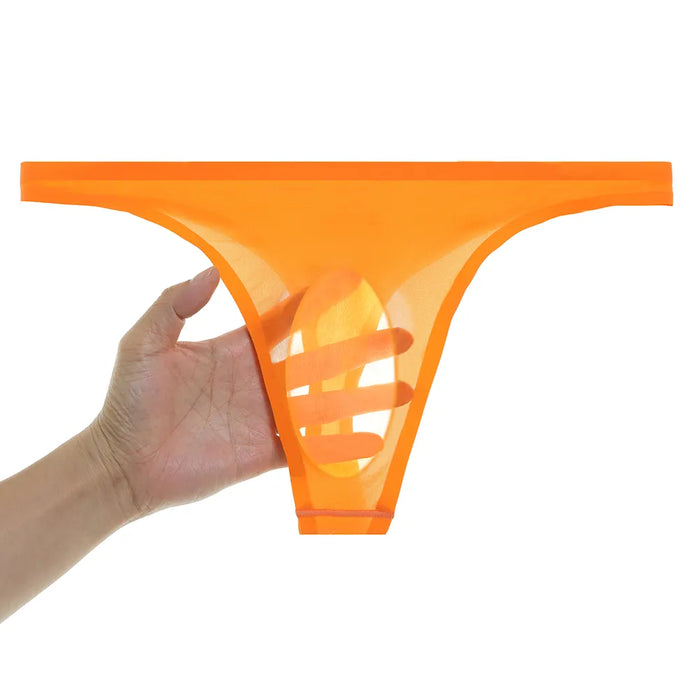 5 Pack- 3D Seamless Pouch - Men's Ultra Thin Ice Silk Thongs- JEWYEE 809