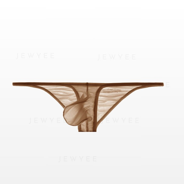 （4-Pack）Men's  See-through Low-Rise Ultra Thin Ice Silk Briefs - JEWYEE  AY 842