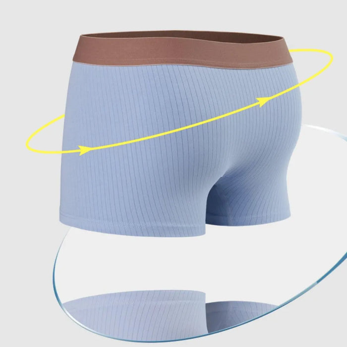FINAL SALE - Men's Premium Cotton Ribbed Underpants (4-Pack) -JEWYEE 8893