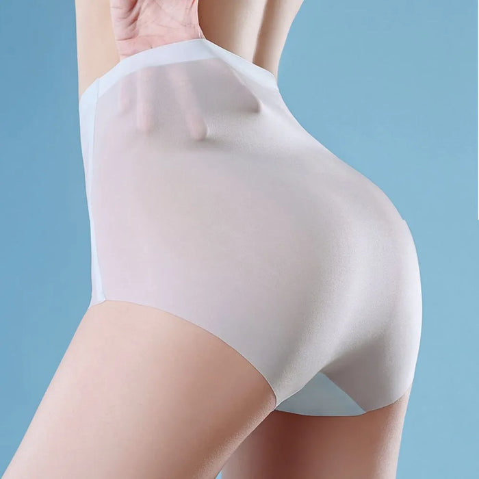 FINAL SALE - Women's Tummy-Control Ultra Thin Ice Silk Panties  (3-PACK) JEWYEE 2239