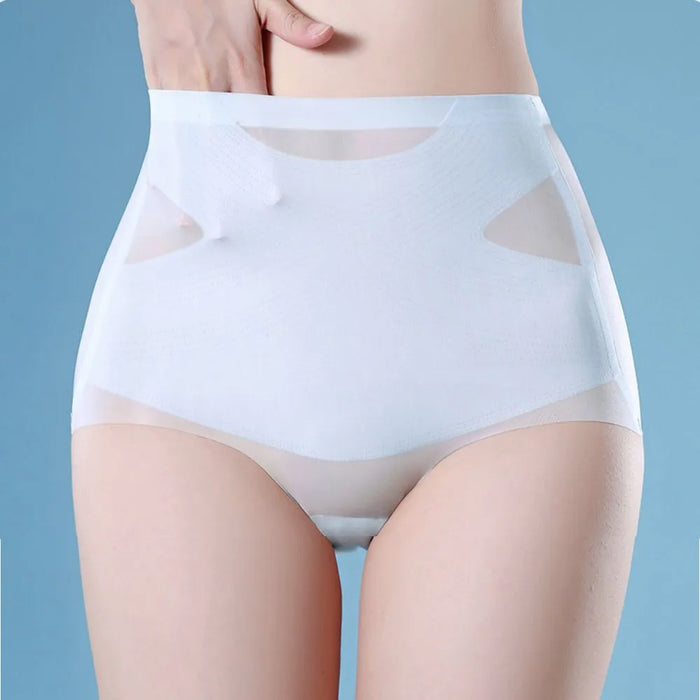 FINAL SALE - Women's Tummy-Control Ultra Thin Ice Silk Panties  (3-PACK) JEWYEE 2239