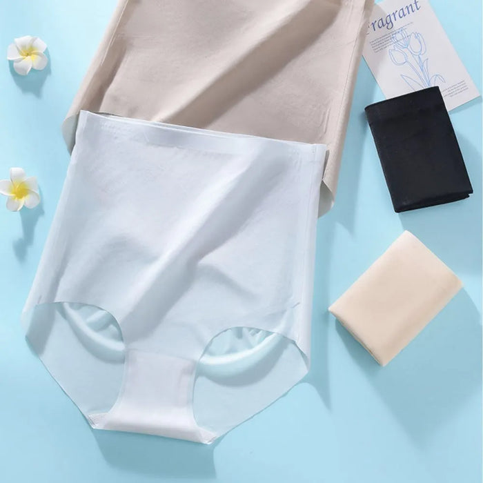 FINAL SALE - Women's Tummy-Control Ultra Thin Ice Silk Panties  (3-PACK) JEWYEE 2239