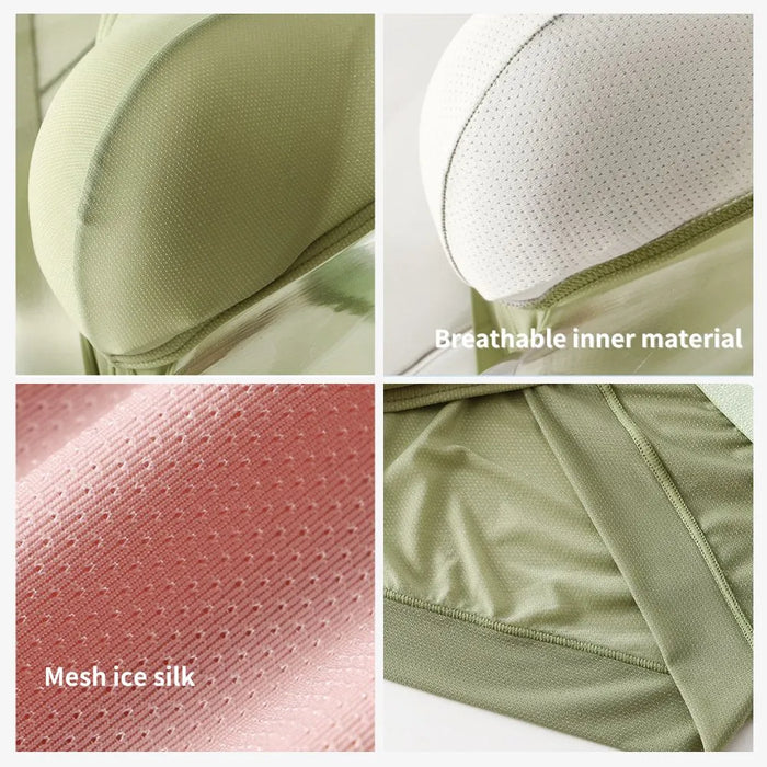 Men's Mesh Ice Silk Low-Rise Underpants with Spacious Pouch  (4-Pack) - JEWYEE CL 1056