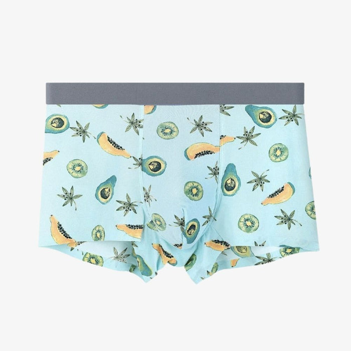 FINAL SALE -  (5-Pack) Printed Ice Silk Underpants for MenJEWYEE 8108