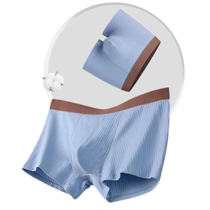 FINAL SALE - Men's Premium Cotton Ribbed Underpants (4-Pack) -JEWYEE 8893
