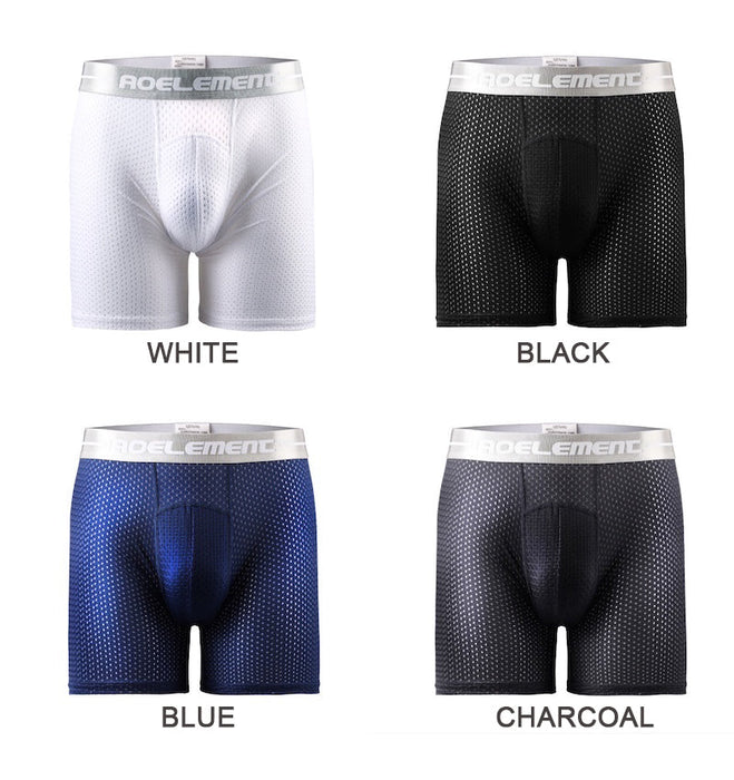 FINAL SALE -4-Pack  Running Men Ice Silk Mesh Underpants - JEWYEE 194