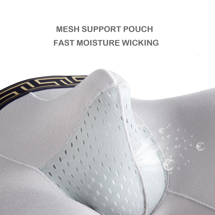 FINAL SALE - Dual Pouch - Men's Patterned Waistband Modal Underwear (3-Pack) JEWYEE 8002B