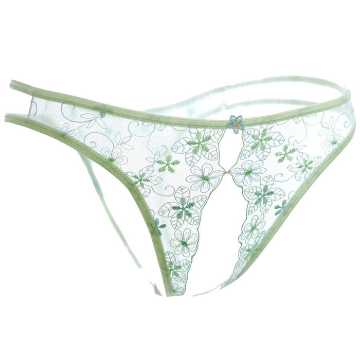 FINAL SALE - (3 Pack)  Lace Crotchless Underpants for Women JEWYEE 1370