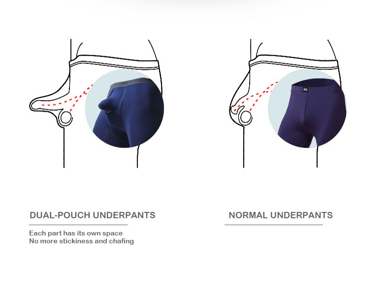 JEWYEE mens underwear No-Chafe d Dual-Pouch Long Johns Breathable Men's Underwear Moisture-Wicking Men's Underwear Comfortable Men's Underwear Anti-Chafing Men's Underwear Cooling Men's Underwear Ergonomic Men's Underwear Pouch Men's Underwear for Chafing Prevention Stylish Men's Underwear Supportive Men's Underwear Luxury Men's Underwear Men's Underwear for Active Lifestyle Chafing-Free Men's Underwear High-Performance Men's Underwear Premium Ice Silk Underwear for Men Seamless Men's Underwear
