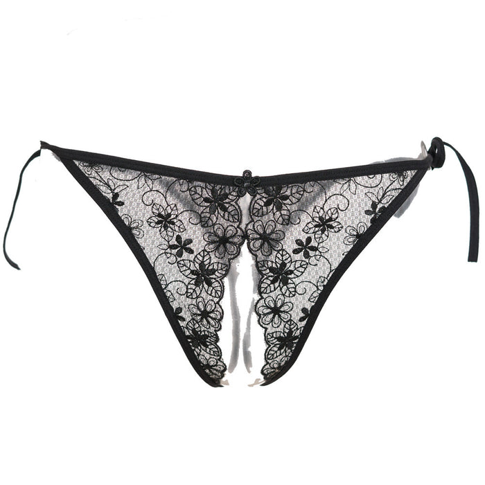 FINAL SALE - (3 Pack)  Lace Crotchless Underpants for Women JEWYEE 1370