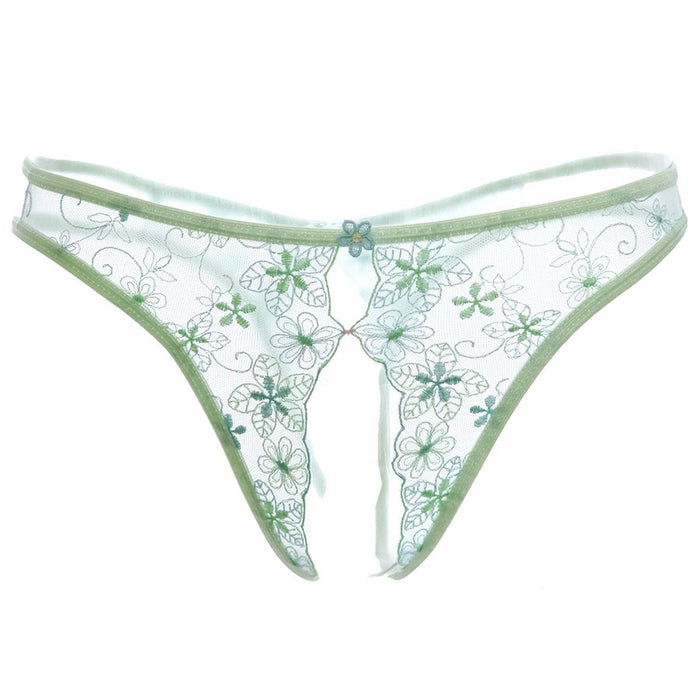 FINAL SALE - (3 Pack)  Lace Crotchless Underpants for Women JEWYEE 1370