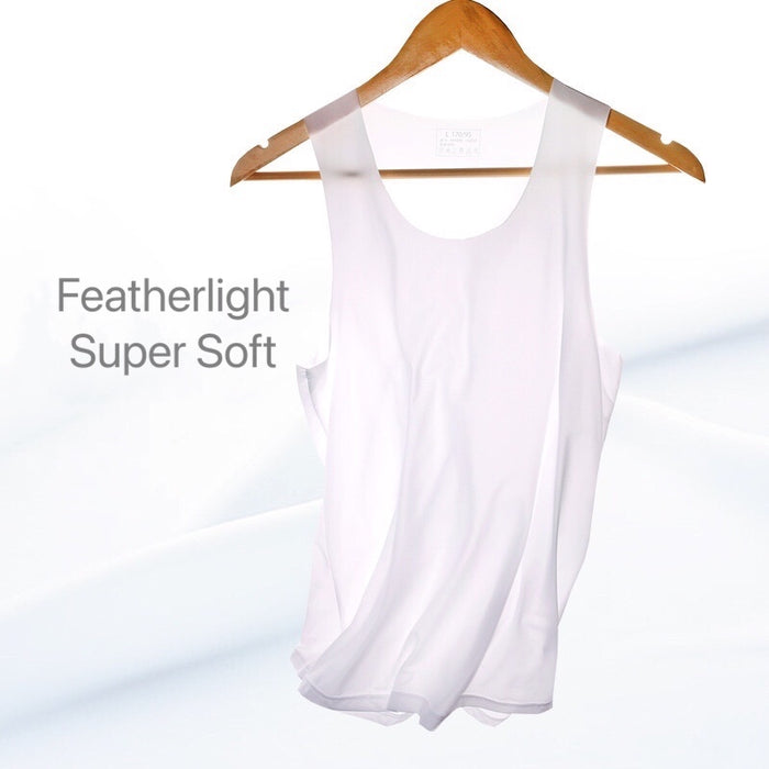 FINAL SALE - (3-Pack)  Ultra Thin Ice Silk Seamless Tank Top for MenJEWYEE 026
