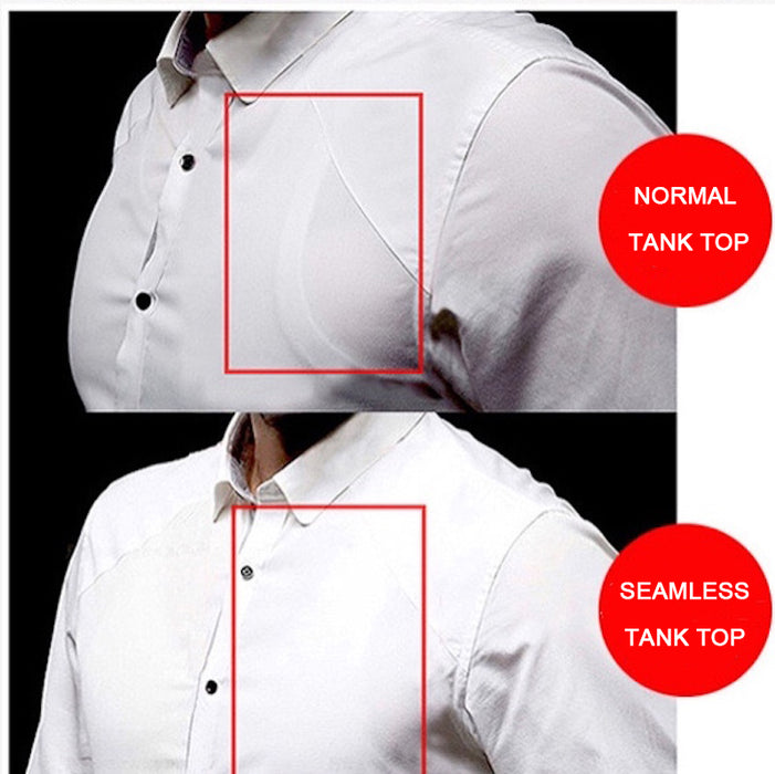 FINAL SALE - (3-Pack)  Ultra Thin Ice Silk Seamless Tank Top for MenJEWYEE 026