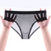 3D Seamless Pouch - Men's See-Through Ice Silk Mesh Briefs 