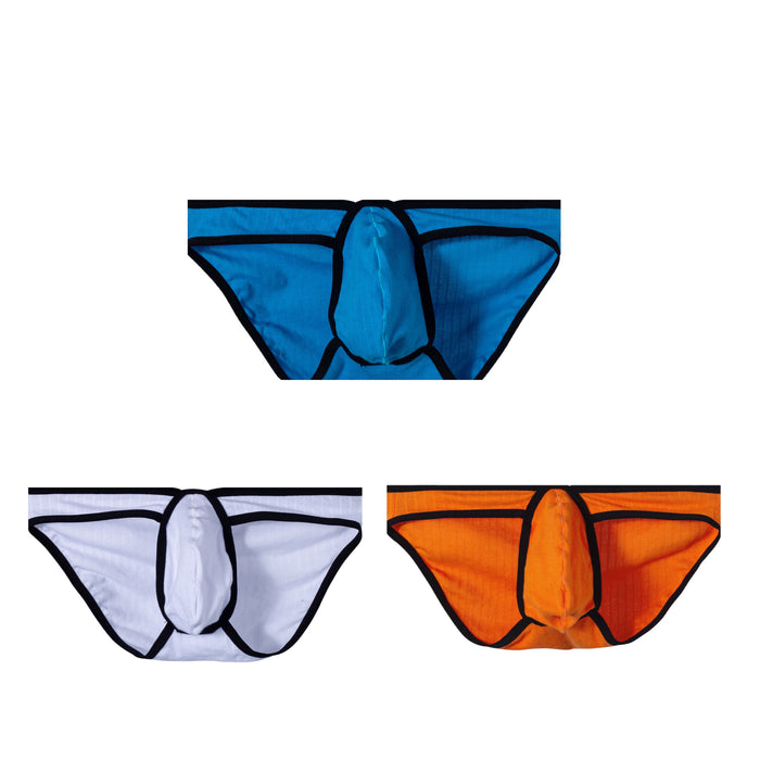 FINAL SALE -  (3-Pack) Men's Cotton Briefs with Spacious Pouch- Jewyee 7205